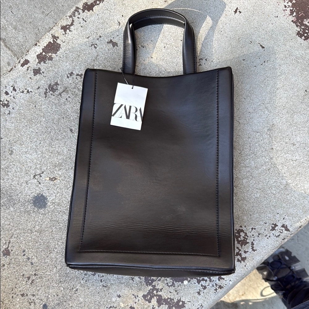 Zara Black Leather Men's Bag